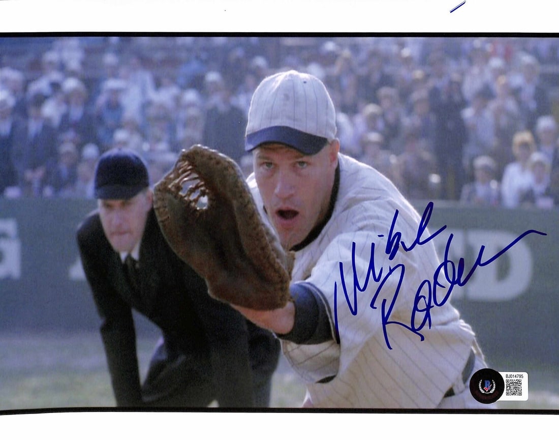 Michael Rooker Autographed 8x10 Photo Eight Men Out Beckett Certified: Michael Rooker Autographed 8x10 Photo Eight Men Out Beckett Certified This autographed 8x10 photograph features Michael Rooker, who portrayed "Chick Gandil" in the film Eight Men Out. The signature is