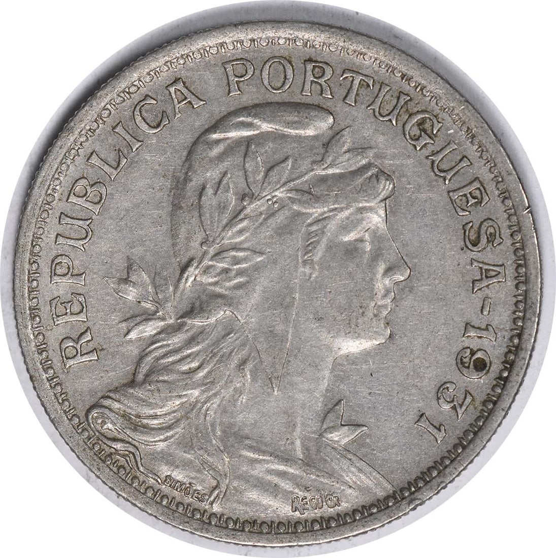 1931 Portugal 50 Centavos KM577 Silver Coin Uncertified (1 of 2)