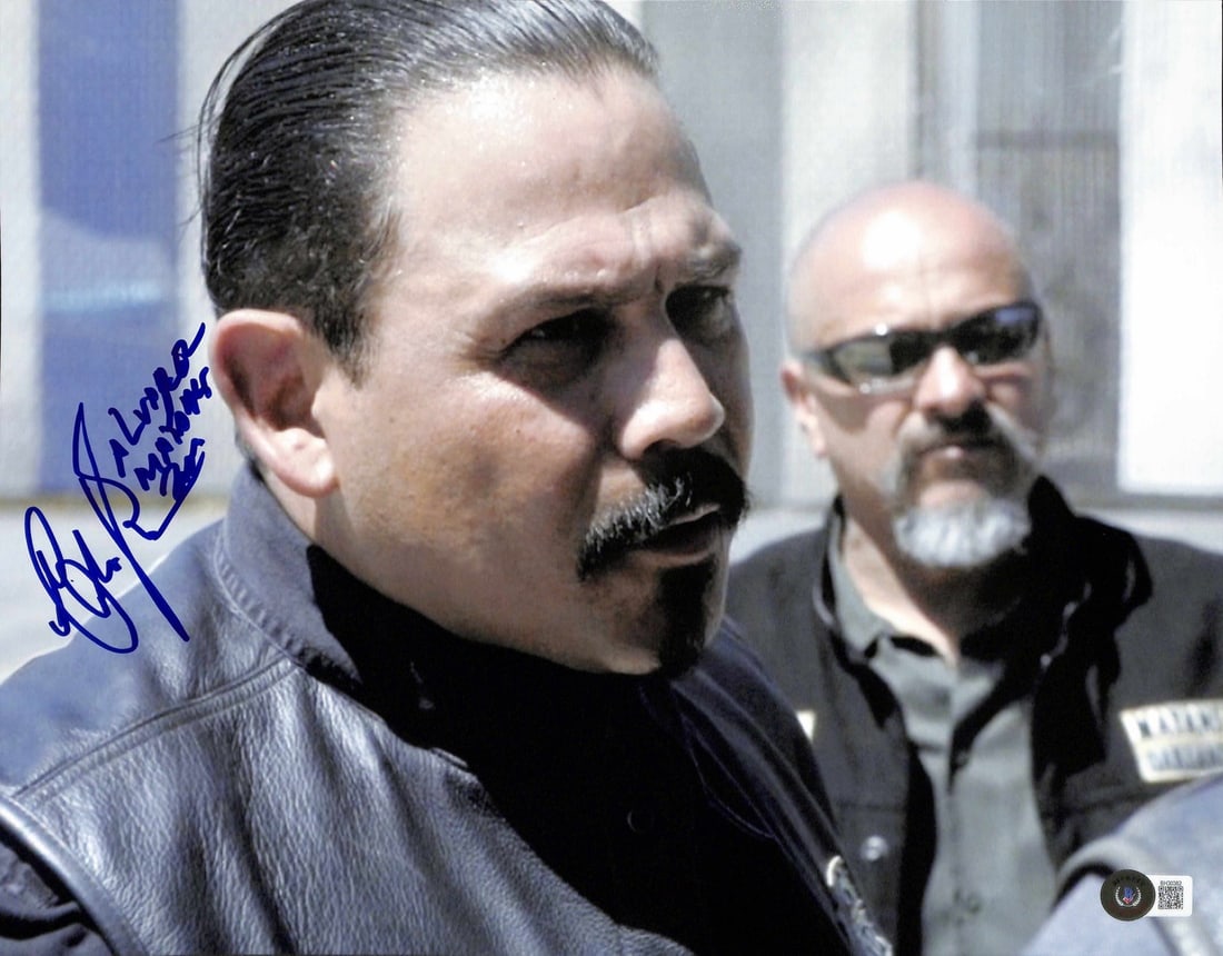 Emilio Rivera Signed 11x14 Sons of Anarchy Photo Beckett Certified: Emilio Rivera Signed 11x14 Sons of Anarchy Photo Beckett Certified This striking 11x14 photograph features Emilio Rivera, best known for his role as "Marcus Alvarez" in the acclaimed TV series Sons of