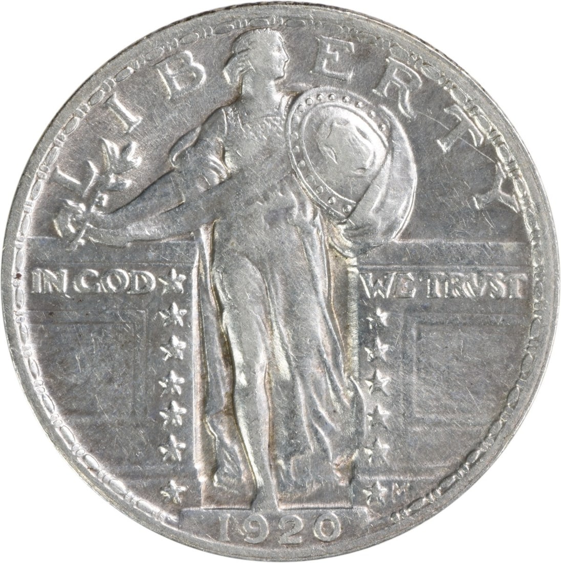 1920 Standing Liberty Quarter 90% Silver AU Uncertified (1 of 2)