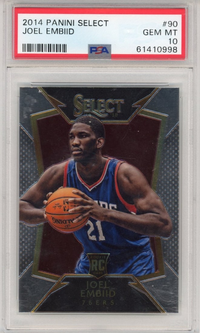 2014-15 Panini Select Joel Embiid #90 Rookie Card PSA 10 Certified (1 of 2)