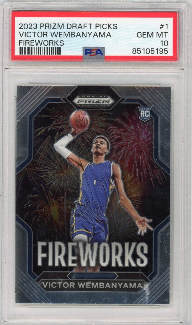 2023 Panini Prizm DP Victor Wembanyama #1 Firework Card PSA 10 (1 of 2)