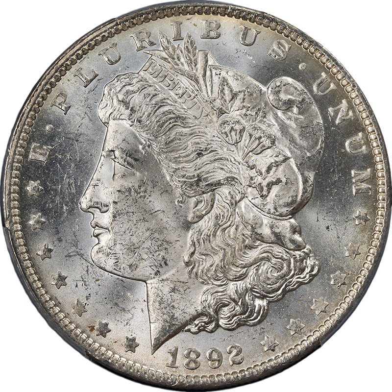 1892-O Morgan Silver Dollar PCGS MS62+ Strong Strike Silver Coin (1 of 4)