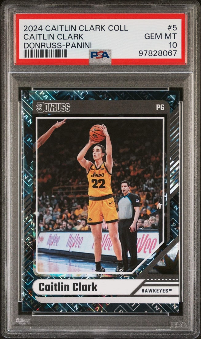 2024 Caitlin Clark #5 Donruss Basketball Card PSA 10 Iowa Hawkeyes (1 of 2)