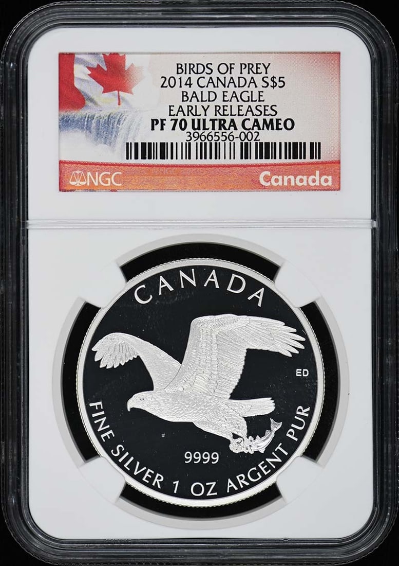 2014 Canada Bald Eagle S$5 Coin NGC PR70DCAM Early Releases (1 of 2)