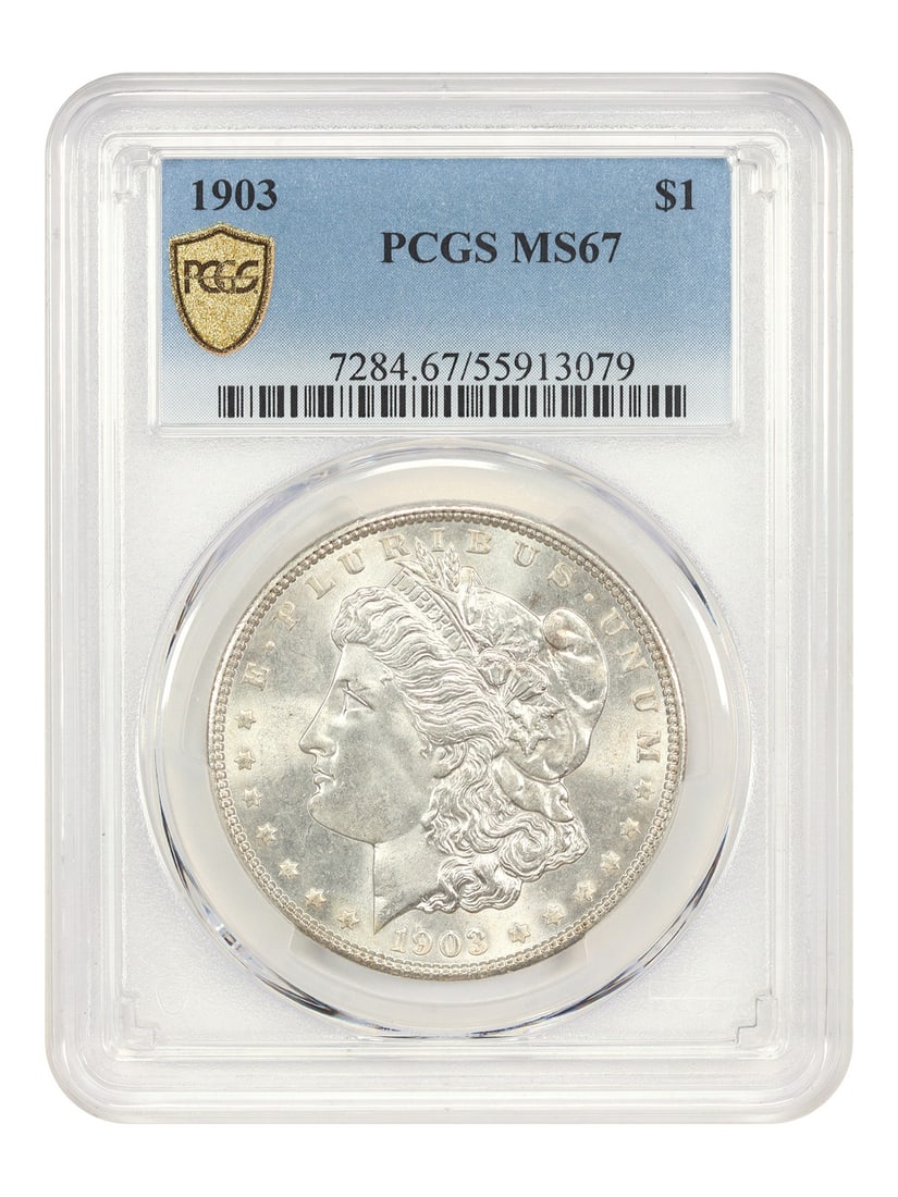 1903 Morgan Dollar Philadelphia Mint PCGS MS67 $1 Coin (1 of 4)