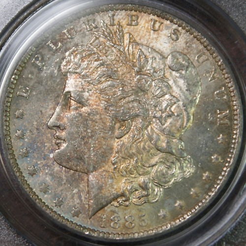 1885-O Silver Morgan Dollar PCGS MS-62 Uncirculated Coin (1 of 4)