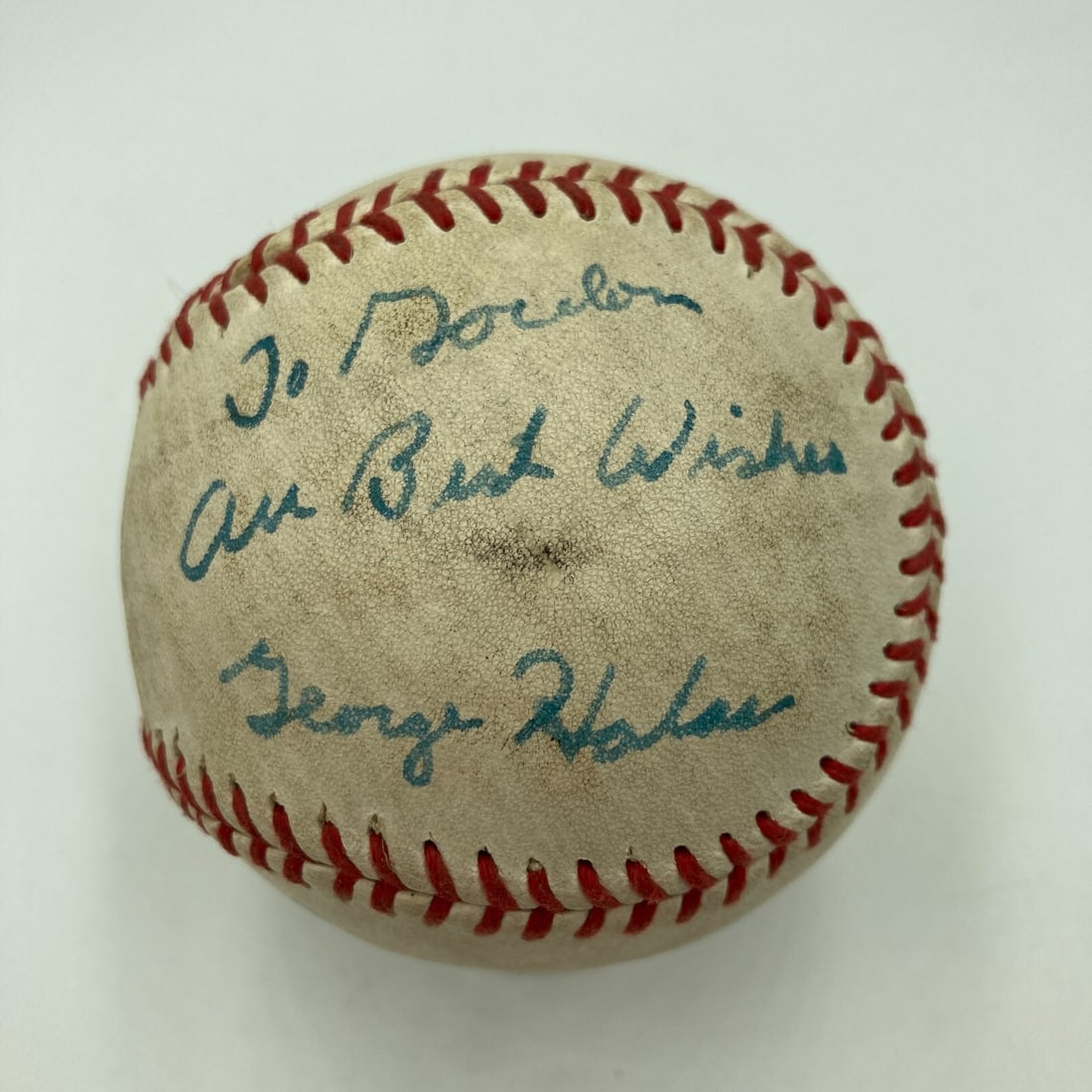 George Halas Signed Baseball RARE Chicago Bears JSA COA (1 of 6)