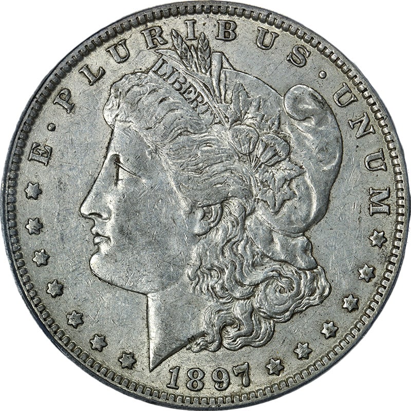 1897-O Morgan Silver Dollar ICG AU53 Great Eye Appeal: 1897-O Morgan Silver Dollar ICG AU53 Great Eye Appeal This original 1897-O Morgan Silver Dollar features a captivating eye appeal and a well-defined strike, showcasing its historical significance. The