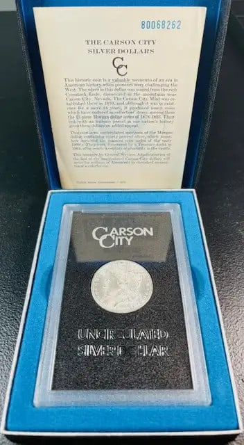 1880 CC Uncirculated Morgan Silver Dollar GSA Hoard with COA (1 of 5)