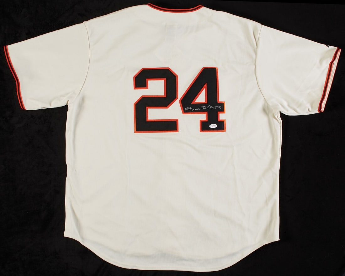 Willie Mays Signed Authentic Majestic Giants Jersey HOF 79 JSA (1 of 4)