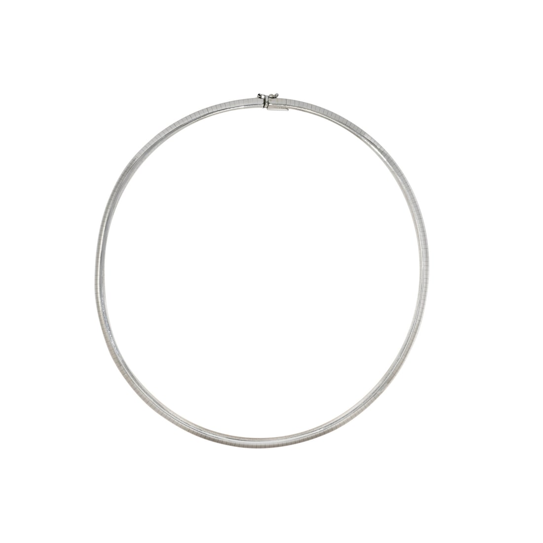 14K White Gold Omega Link Necklace 4mm 24.4g Elegant Design (1 of 9)