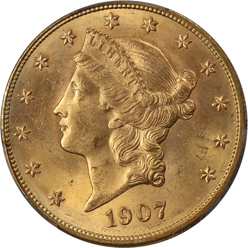 1907-D Liberty Gold $20 PCGS MS65 Uncirculated Coin with Superb Eye Appeal (1 of 4)