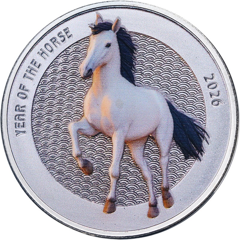 2026 Colorized Silver 1 oz Lunar Horse Round with OGP and COA (1 of 3)