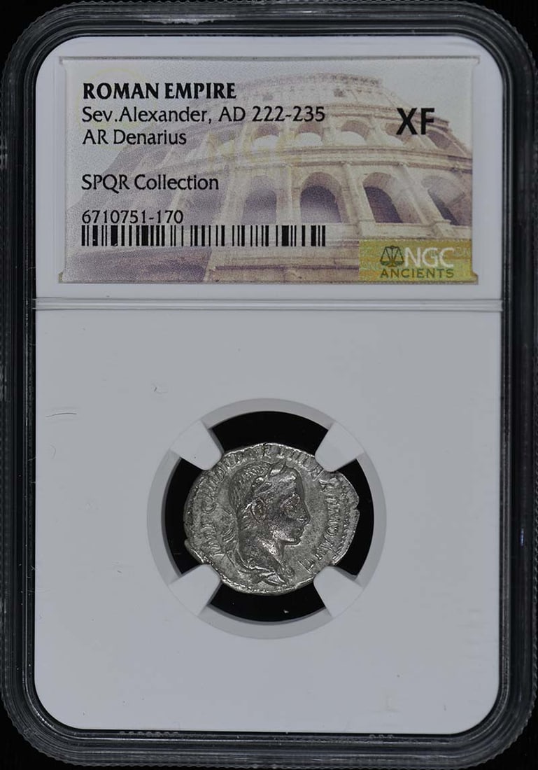 Severus Alexander AR Denarius AD 222-235 NGC XF40 Certified Coin (1 of 2)