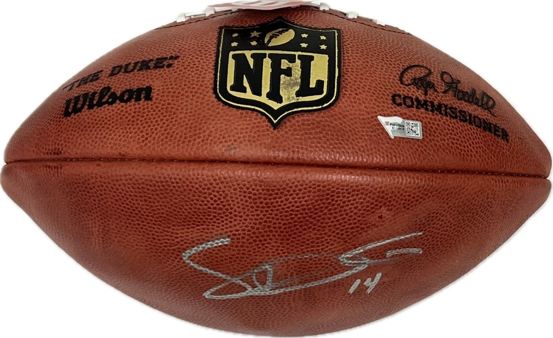 Sam Darnold Autographed Football PSA/DNA Carolina Panthers (1 of 4)