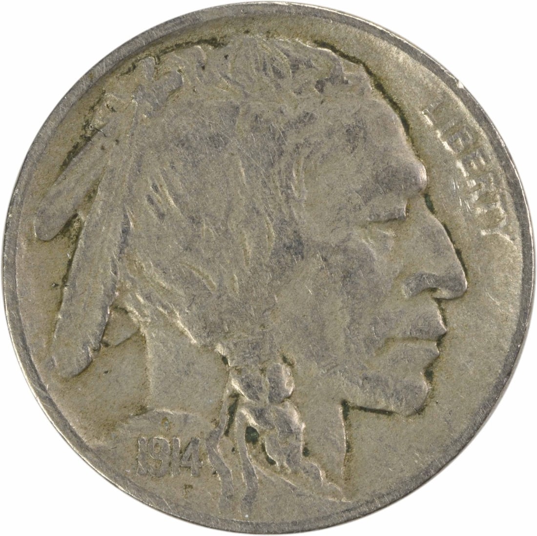 1914-D Buffalo Nickel 5C by James Earle Fraser Uncertified (1 of 2)