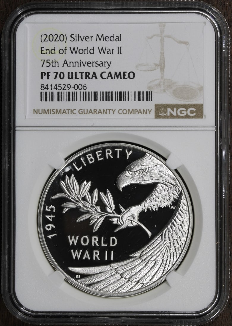 2020 V75 End of WWII 1 oz Silver Medal NGC PF70 Proof (1 of 2)