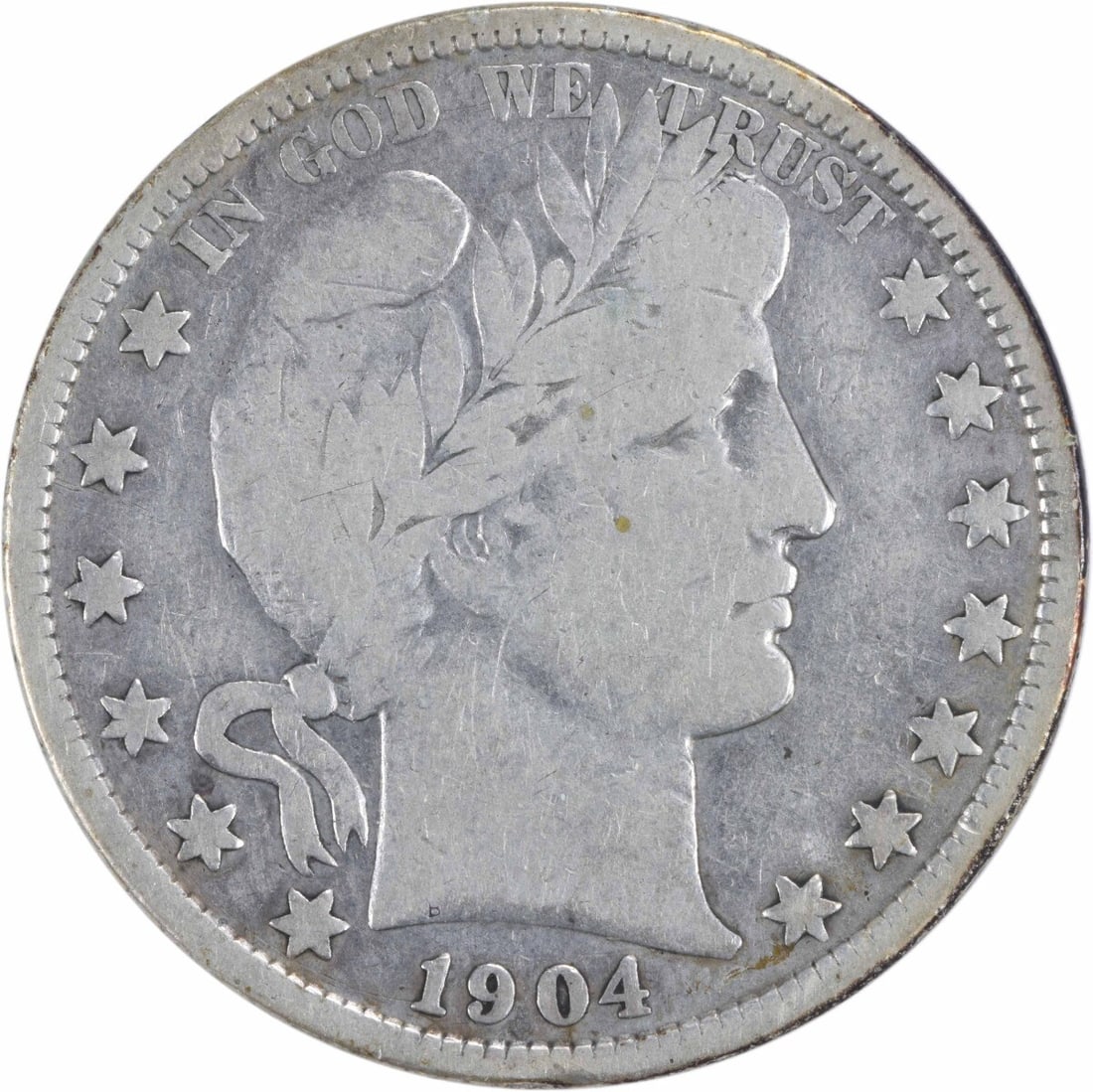 1904-S Barber Silver Half Dollar 50C VG Uncertified Coin (1 of 2)