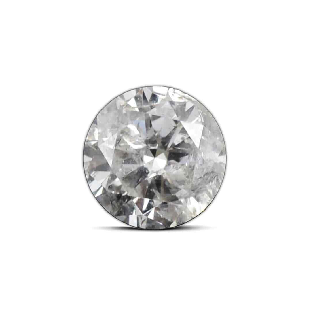 0.69ct H I2 EGL USA Certified Round Brilliant Loose Diamond: 0.69ct H I2 EGL USA Certified Round Brilliant Loose Diamond This stunning loose round brilliant diamond boasts a total carat weight of 0.69 ct, featuring an H color grade and I2 clarity. Its dimension