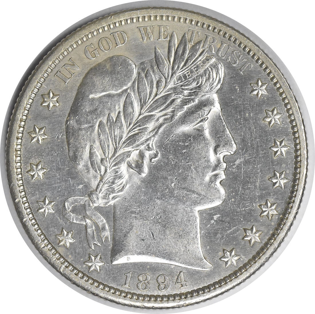 1894-S Barber Half Dollar 50C AU Uncertified Silver Coin (1 of 2)