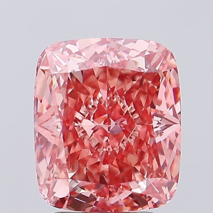 Loose Diamond - CUSHION BRILLIANT 3.26ct Fancy Vivid Pink VS1: Loose Diamond - CUSHION BRILLIANT 3.26ct Fancy Vivid Pink VS1 Source: This is a real non-mined Diamond that has been grown in a lab Shape: CUSHION BRILLIANT Carats: 3.26 Color: Fancy Vivid Pink Certif