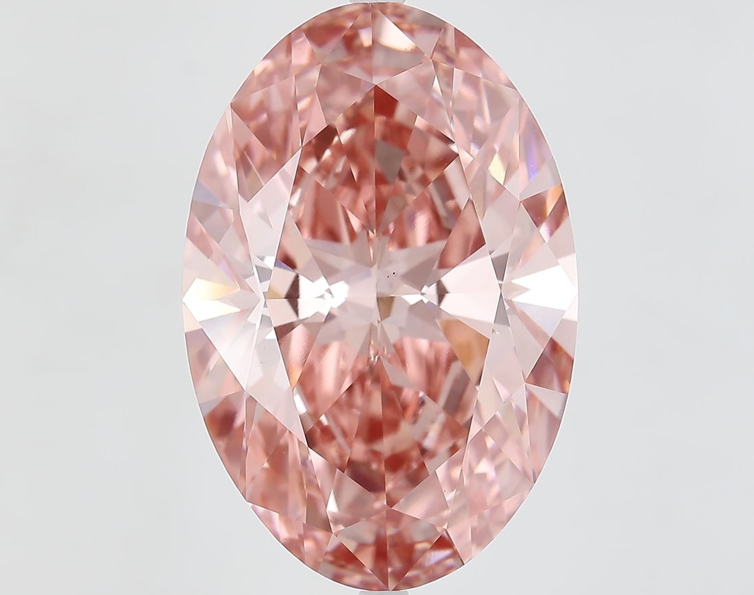 Loose Diamond - OVAL 18.28ct Fancy Vivid Pink VS1: Loose Diamond - OVAL 18.28ct Fancy Vivid Pink VS1 Source: This is a real non-mined Diamond that has been grown in a lab Shape: OVAL Carats: 18.28 Color: Fancy Vivid Pink Certification: IGI Video: