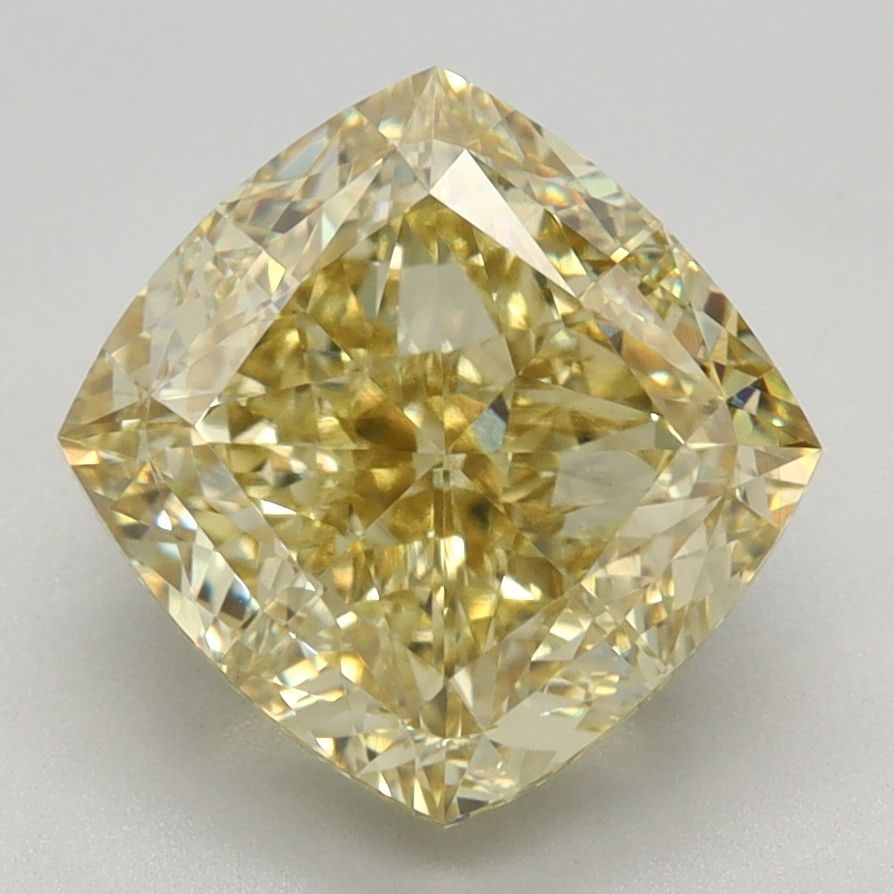 Loose Diamond - CUSHION MODIFIED 3.53ct Fancy Intense Yellow VVS2: Loose Diamond - CUSHION MODIFIED 3.53ct Fancy Intense Yellow VVS2 Source: This is a real non-mined Diamond that has been grown in a lab Shape: CUSHION MODIFIED Carats: 3.53 Color: Fancy Intense Yellow