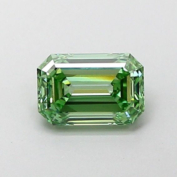 Loose Diamond - EMERALD 0.72ct Fancy Vivid Green VVS2: Loose Diamond - EMERALD 0.72ct Fancy Vivid Green VVS2 Source: This is a real non-mined Diamond that has been grown in a lab Shape: EMERALD Carats: 0.72 Color: Fancy Vivid Green Certification: IGI Vide