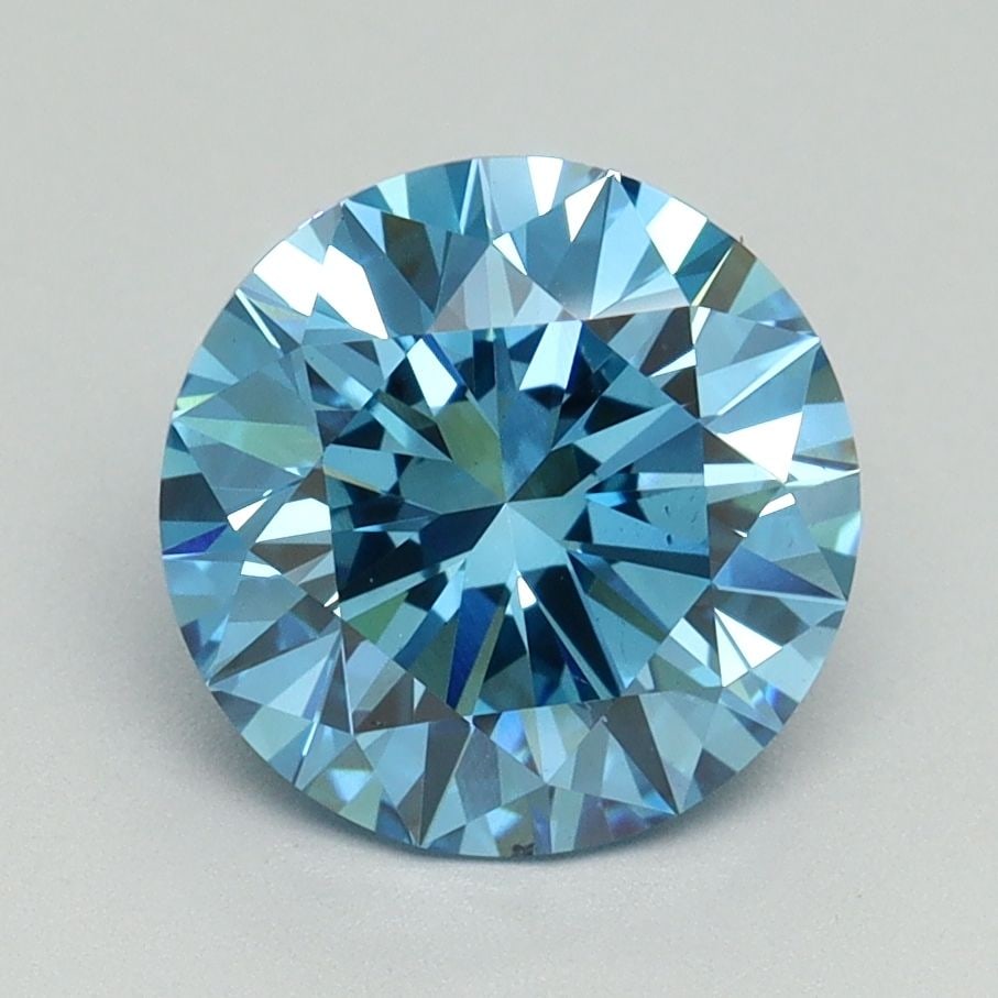 Loose Diamond - ROUND 2.36ct Fancy Vivid Blue VS2: Loose Diamond - ROUND 2.36ct Fancy Vivid Blue VS2 Source: This is a real non-mined Diamond that has been grown in a lab Shape: ROUND Carats: 2.36 Color: Fancy Vivid Blue Certification: IGI Video: