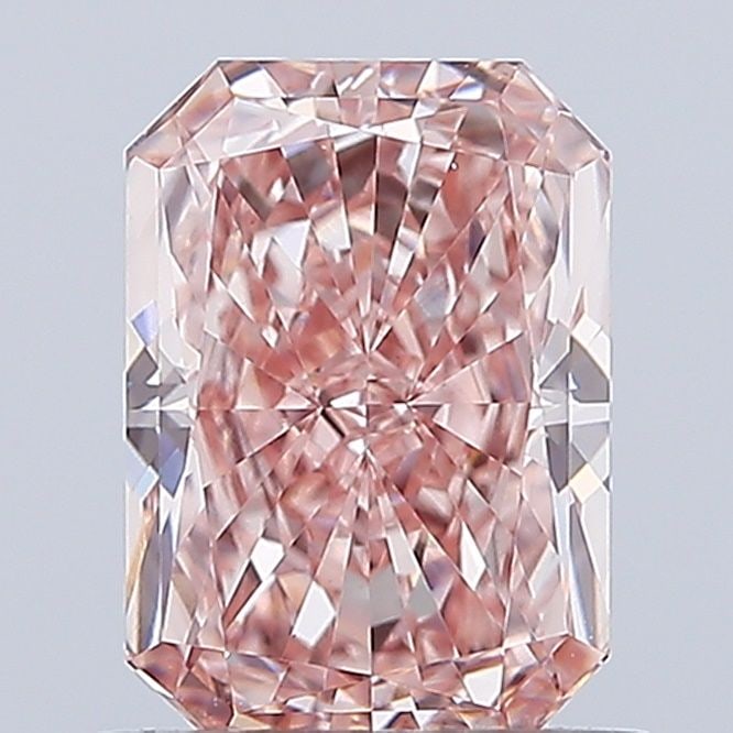 Loose Diamond - RADIANT 1.06ct Fancy Intense Brownish Pink VVS2: Loose Diamond - RADIANT 1.06ct Fancy Intense Brownish Pink VVS2 Source: This is a real non-mined Diamond that has been grown in a lab Shape: RADIANT Carats: 1.06 Color: Fancy Intense Brownish Pink