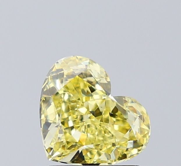 Loose Diamond - HEART 1.11ct Fancy Intense Yellow VS1: Loose Diamond - HEART 1.11ct Fancy Intense Yellow VS1 Source: This is a real non-mined Diamond that has been grown in a lab Shape: HEART Carats: 1.11 Color: Fancy Intense Yellow Certification: IGI
