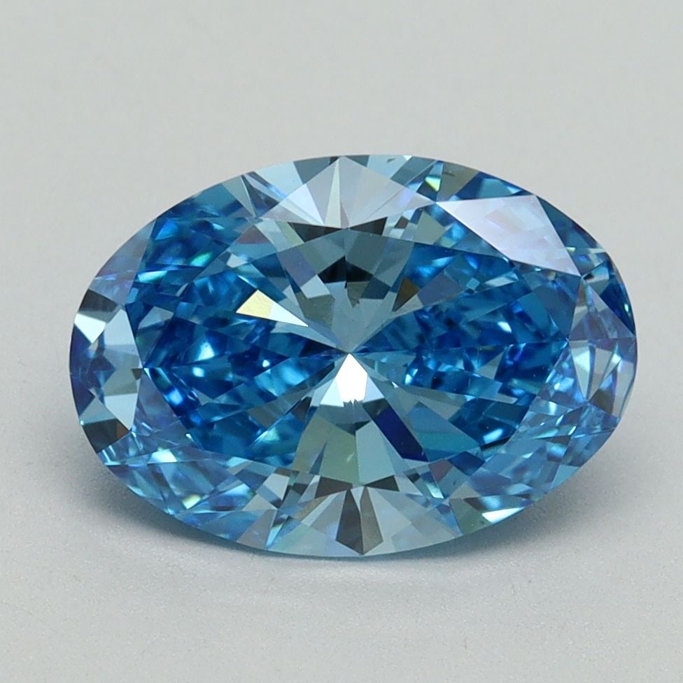 Loose Diamond - OVAL 2.31ct Fancy Vivid Blue VS2: Loose Diamond - OVAL 2.31ct Fancy Vivid Blue VS2 Source: This is a real non-mined Diamond that has been grown in a lab Shape: OVAL Carats: 2.31 Color: Fancy Vivid Blue Certification: IGI Video: