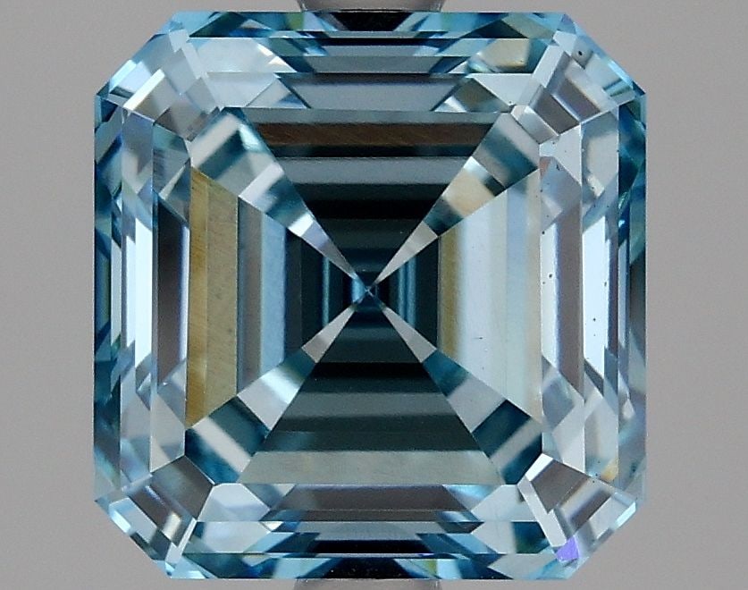 Loose Diamond - SQUARE EMERALD 3.23ct Fancy Intense Blue VS1: Loose Diamond - SQUARE EMERALD 3.23ct Fancy Intense Blue VS1 Source: This is a real non-mined Diamond that has been grown in a lab Shape: SQUARE EMERALD Carats: 3.23 Color: Fancy Intense Blue Certific