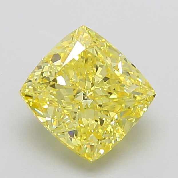 Loose Diamond - CUSHION MODIFIED 4.02ct Fancy Vivid Yellow VS2: Loose Diamond - CUSHION MODIFIED 4.02ct Fancy Vivid Yellow VS2 Source: This is a real non-mined Diamond that has been grown in a lab Shape: CUSHION MODIFIED Carats: 4.02 Color: Fancy Vivid Yellow Cert