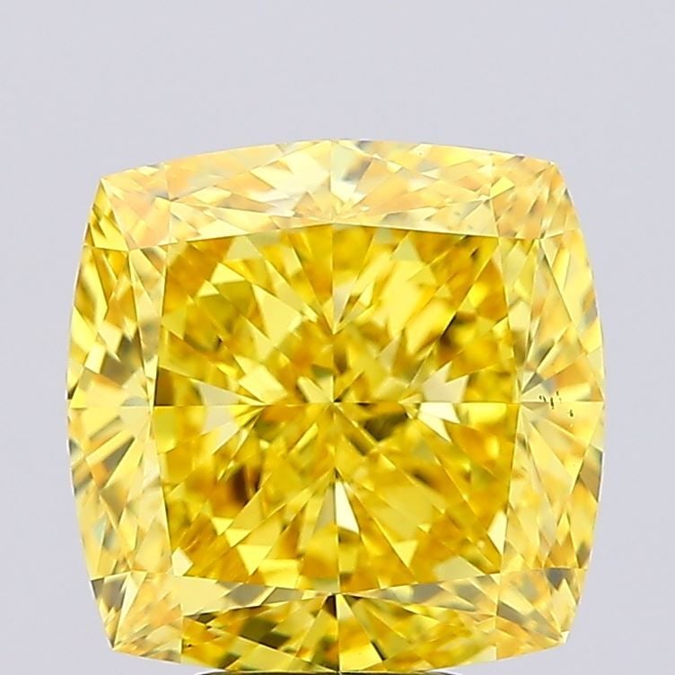 Loose Diamond - CUSHION MODIFIED 6.03ct Fancy Vivid Yellow VS1: Loose Diamond - CUSHION MODIFIED 6.03ct Fancy Vivid Yellow VS1 Source: This is a real non-mined Diamond that has been grown in a lab Shape: CUSHION MODIFIED Carats: 6.03 Color: Fancy Vivid Yellow Cert