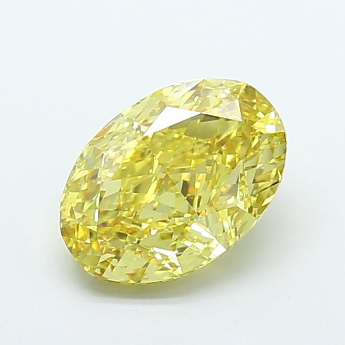 Loose Diamond - OVAL 5.07ct Fancy Vivid Yellow VS1: Loose Diamond - OVAL 5.07ct Fancy Vivid Yellow VS1 Source: This is a real non-mined Diamond that has been grown in a lab Shape: OVAL Carats: 5.07 Color: Fancy Vivid Yellow Certification: IGI Video: