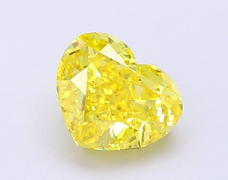 Loose Diamond - HEART 1.84ct Fancy Vivid Yellow VS1: Loose Diamond - HEART 1.84ct Fancy Vivid Yellow VS1 Source: This is a real non-mined Diamond that has been grown in a lab Shape: HEART Carats: 1.84 Color: Fancy Vivid Yellow Certification: IGI Video: