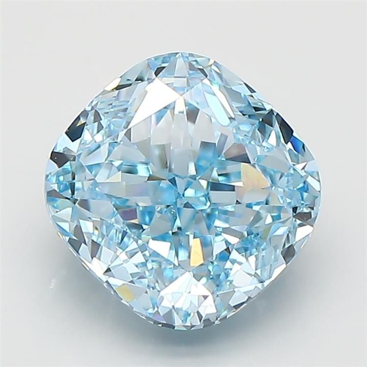 Loose Diamond - CUSHION MODIFIED 3.54ct Fancy Vivid Blue VVS2: Loose Diamond - CUSHION MODIFIED 3.54ct Fancy Vivid Blue VVS2 Source: This is a real non-mined Diamond that has been grown in a lab Shape: CUSHION MODIFIED Carats: 3.54 Color: Fancy Vivid Blue Certifi