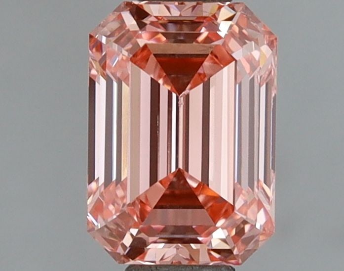 Loose Diamond - EMERALD 1.03ct Fancy Vivid Pink VS2: Loose Diamond - EMERALD 1.03ct Fancy Vivid Pink VS2 Source: This is a real non-mined Diamond that has been grown in a lab Shape: EMERALD Carats: 1.03 Color: Fancy Vivid Pink Certification: IGI Video: