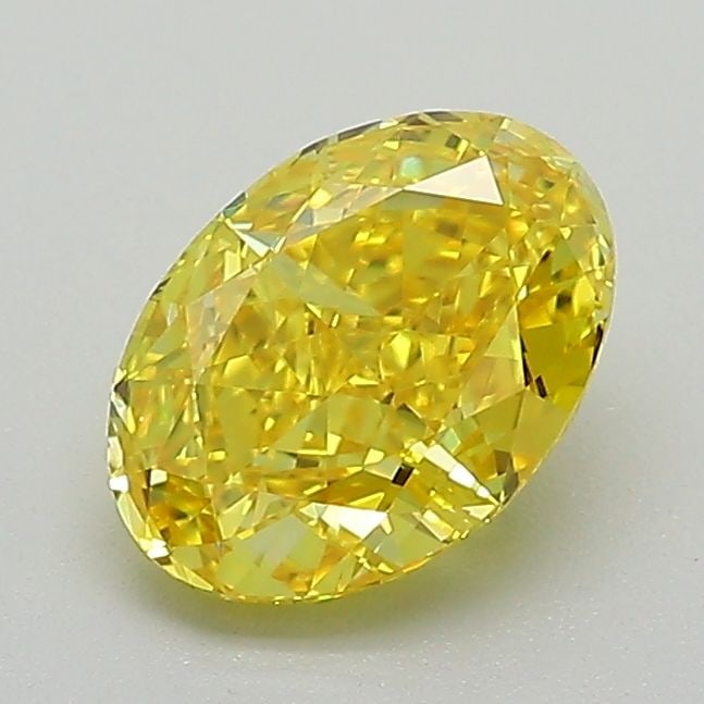 Loose Diamond - OVAL 1.29ct Fancy Vivid Yellow VVS2: Loose Diamond - OVAL 1.29ct Fancy Vivid Yellow VVS2 Source: This is a real non-mined Diamond that has been grown in a lab Shape: OVAL Carats: 1.29 Color: Fancy Vivid Yellow Certification: IGI Video: