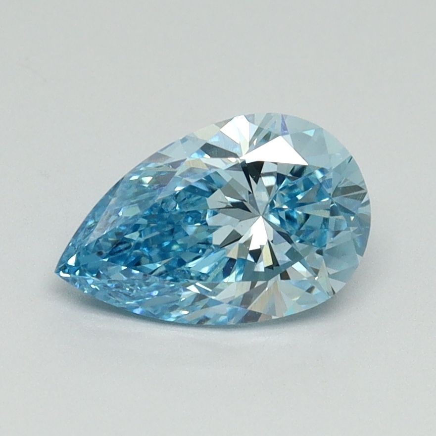 Loose Diamond - PEAR 1.06ct Fancy Vivid Blue VS1: Loose Diamond - PEAR 1.06ct Fancy Vivid Blue VS1 Source: This is a real non-mined Diamond that has been grown in a lab Shape: PEAR Carats: 1.06 Color: Fancy Vivid Blue Certification: IGI Video: