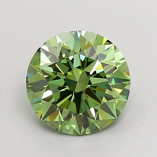 Ideal Loose Diamond - ROUND 1.81ct Fancy Vivid Green VS2: Ideal Loose Diamond - ROUND 1.81ct Fancy Vivid Green VS2 Source: This is a real non-mined Diamond that has been grown in a lab Shape: ROUND Carats: 1.81 Color: Fancy Vivid Green Certification: IGI Vid