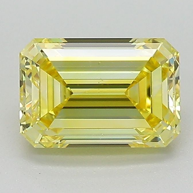 Loose Diamond - EMERALD 1.55ct Fancy Vivid Yellow VS1: Loose Diamond - EMERALD 1.55ct Fancy Vivid Yellow VS1 Source: This is a real non-mined Diamond that has been grown in a lab Shape: EMERALD Carats: 1.55 Color: Fancy Vivid Yellow Certification: IGI Vid