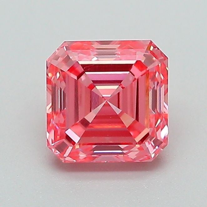 Loose Diamond - ASSCHER 1.06ct Fancy Vivid Pink VVS1: Loose Diamond - ASSCHER 1.06ct Fancy Vivid Pink VVS1 Source: This is a real non-mined Diamond that has been grown in a lab Shape: ASSCHER Carats: 1.06 Color: Fancy Vivid Pink Certification: IGI Video: