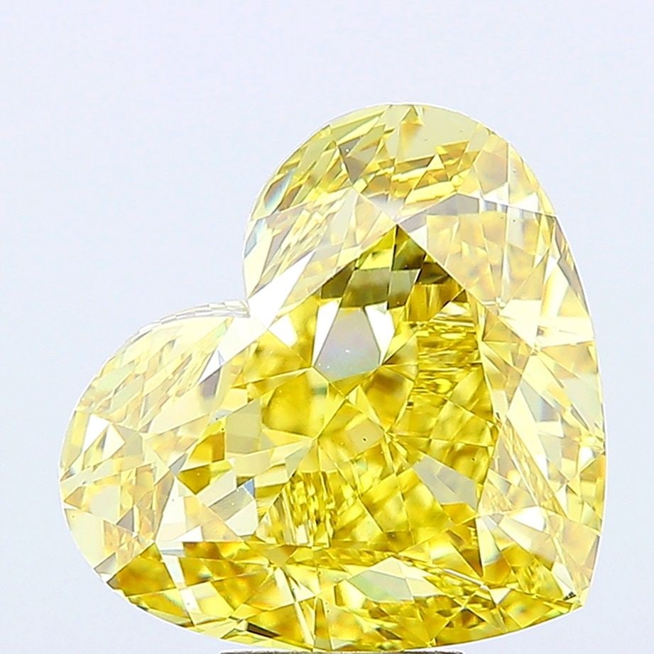 Loose Diamond - HEART 11.08ct Fancy Intense Yellow VS1: Loose Diamond - HEART 11.08ct Fancy Intense Yellow VS1 Source: This is a real non-mined Diamond that has been grown in a lab Shape: HEART Carats: 11.08 Color: Fancy Intense Yellow Certification: IGI V