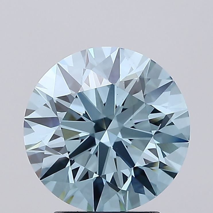 Ideal Loose Diamond - ROUND 2.92ct Fancy Vivid Blue VS1: Ideal Loose Diamond - ROUND 2.92ct Fancy Vivid Blue VS1 Source: This is a real non-mined Diamond that has been grown in a lab Shape: ROUND Carats: 2.92 Color: Fancy Vivid Blue Certification: IGI Video