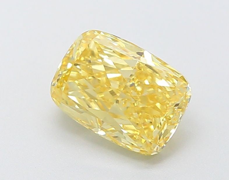 Loose Diamond - CUSHION BRILLIANT 1.74ct Fancy Intense Yellow VVS2: Loose Diamond - CUSHION BRILLIANT 1.74ct Fancy Intense Yellow VVS2 Source: This is a real non-mined Diamond that has been grown in a lab Shape: CUSHION BRILLIANT Carats: 1.74 Color: Fancy Intense Yell