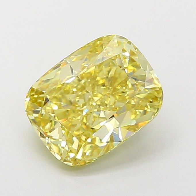 Loose Diamond - CUSHION MODIFIED 3.01ct Fancy Intense Yellow VS1: Loose Diamond - CUSHION MODIFIED 3.01ct Fancy Intense Yellow VS1 Source: This is a real non-mined Diamond that has been grown in a lab Shape: CUSHION MODIFIED Carats: 3.01 Color: Fancy Intense Yellow