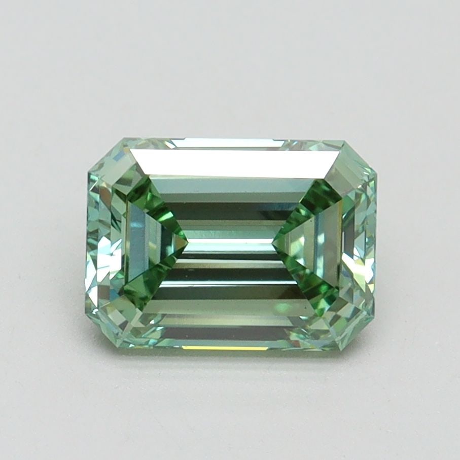 Loose Diamond - EMERALD 1.46ct Fancy Intense Green VS2: Loose Diamond - EMERALD 1.46ct Fancy Intense Green VS2 Source: This is a real non-mined Diamond that has been grown in a lab Shape: EMERALD Carats: 1.46 Color: Fancy Intense Green Certification: IGI V
